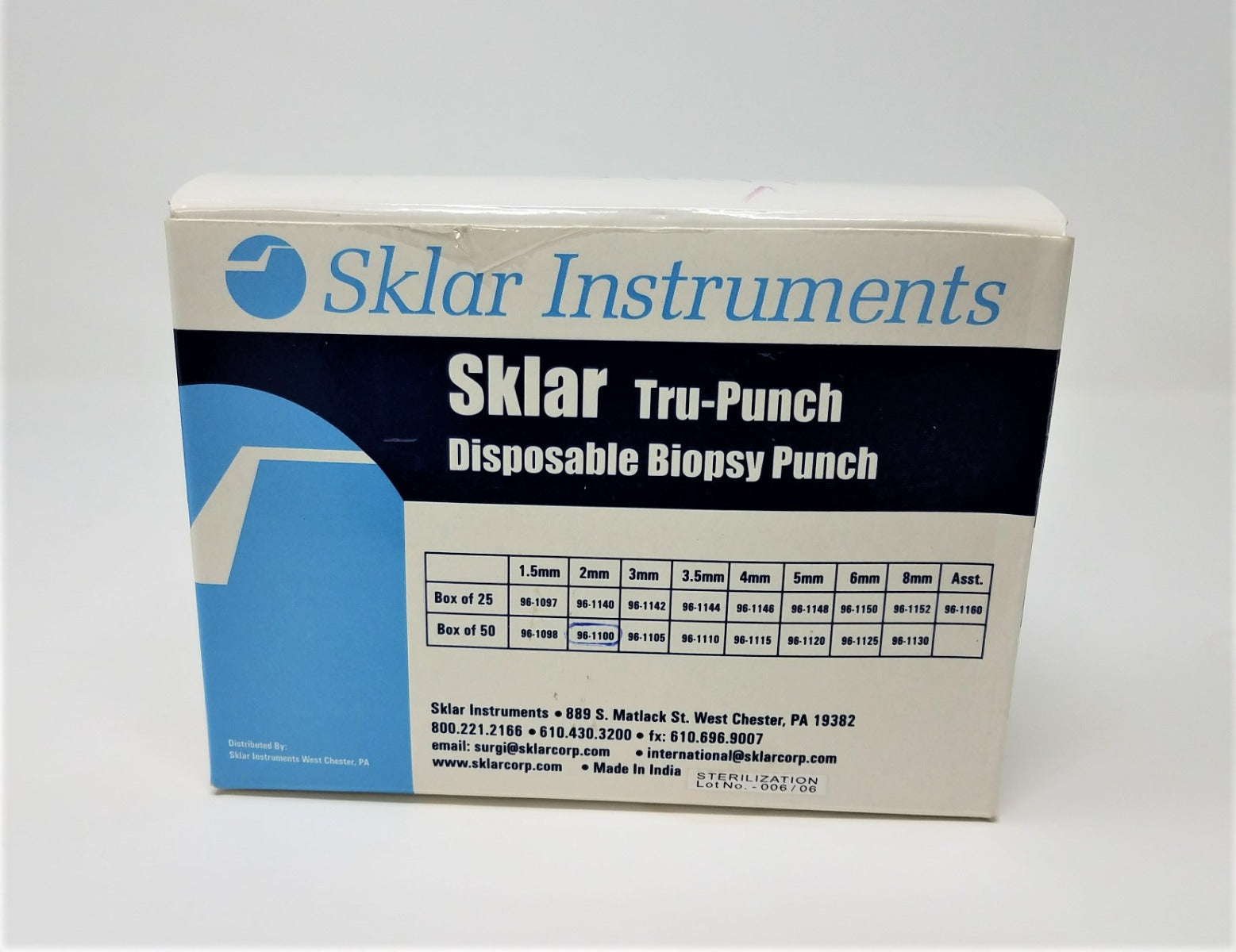 Sklar Tru-Punch 2mm Disposable Biopsy Punch Lot of 25 Trupunch 96-1100