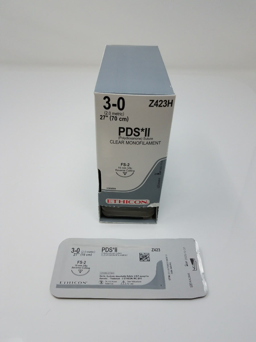 Ethicon Z423 PDS II Suture Monofilament 27" Polydioxanone Absorbable FS-2 Needle