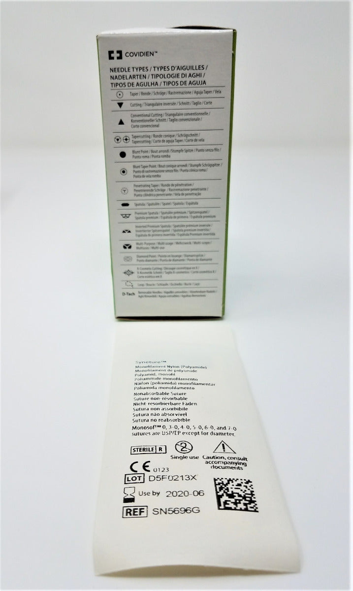 Covidien SN-5696G Suture Monosof Monofilament Size 6-0 SN5696G Surgipro II Mono