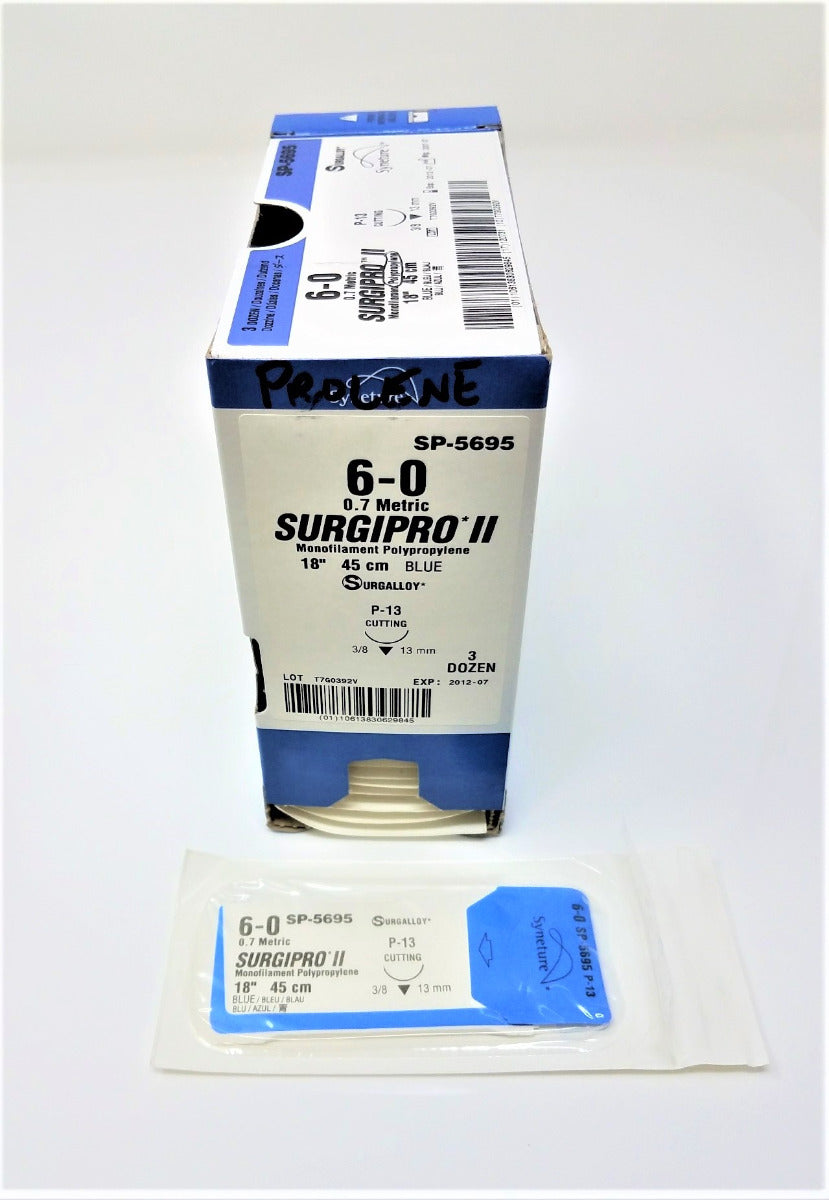 Surgipro SP-5695 Suture Syneture Monofilament Polypropylene Size 6 Covidien