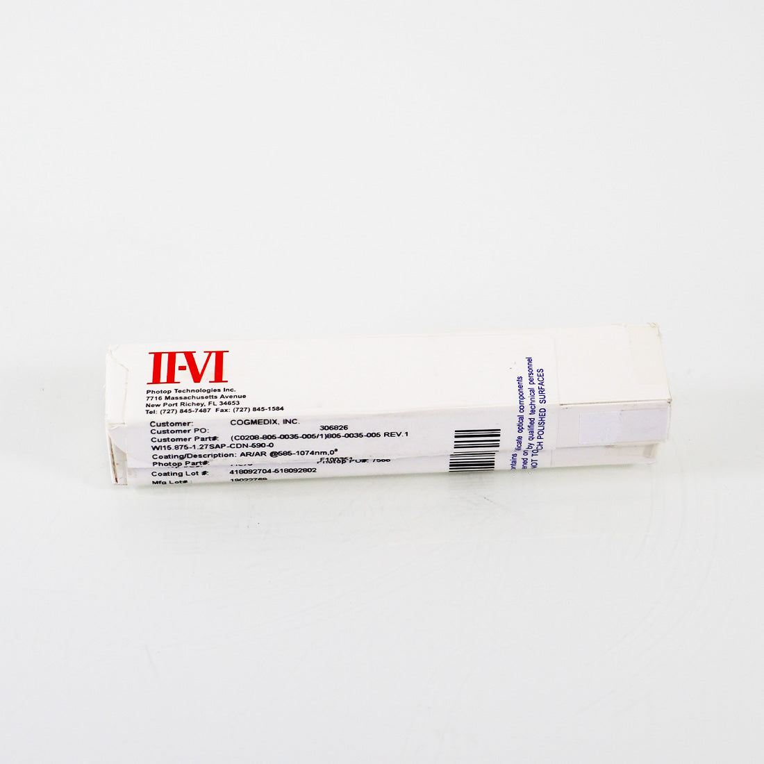 15mm YAG Laser Optics AR/AR 585-1074nm 805-0035-005 Coated Windows II-VI x5 Pcs