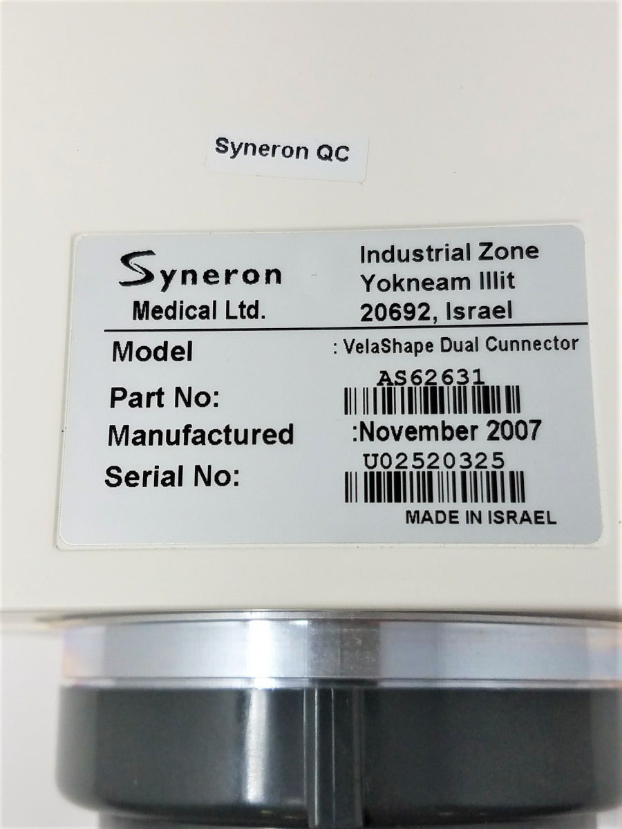 Syneron Velashape Dual Connector AS62631 Cellulite Reduction Body Sculpting