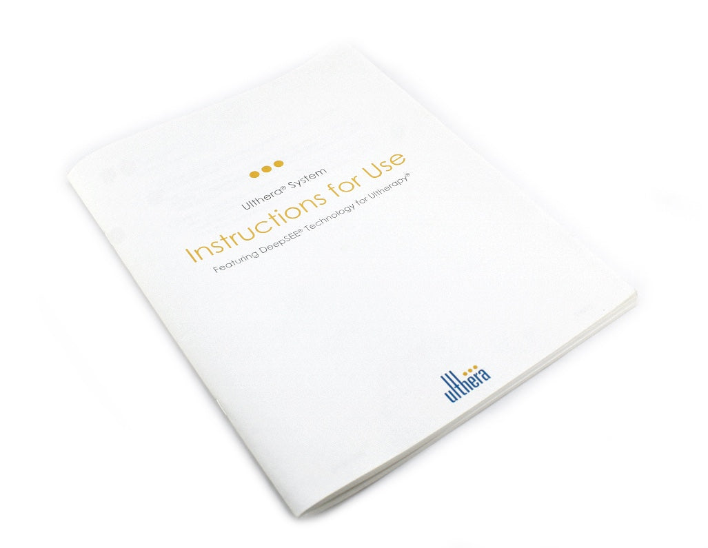 Ulthera DeepSEE System Instructions for Use - 60 Page Manual - 1004125IFU Rev C