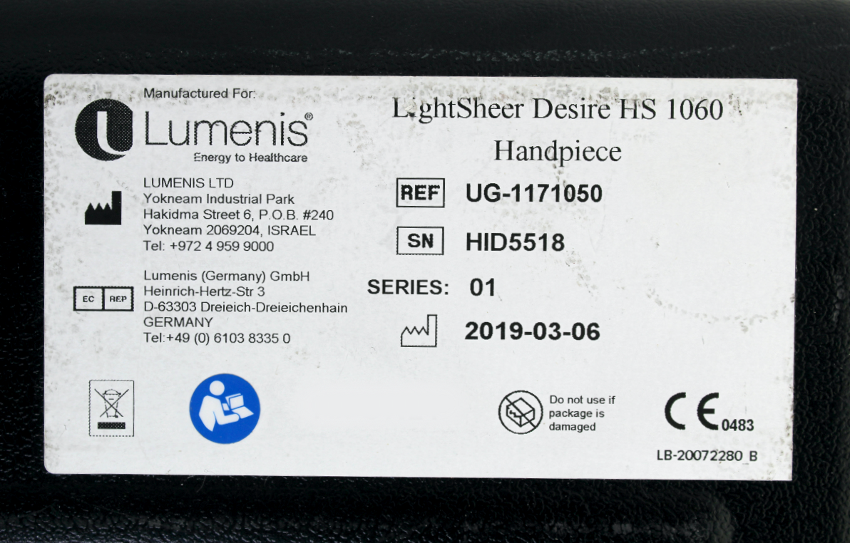 Lumenis Lightsheer HS Laser Hair Removal High Speed Handpiece 22x35 mm Desire