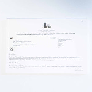 Ulthera DeepSee Transducer Instructions for Use - System Manual 1000511IFU