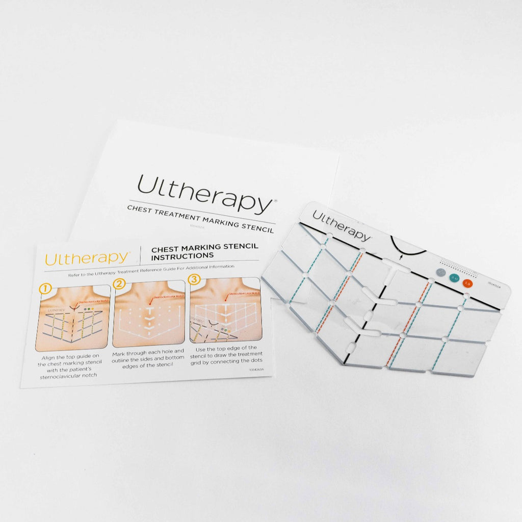 Ulthera Ultherapy Chest Treatment Marking Stencil with Instruction Sheet - 1004152A