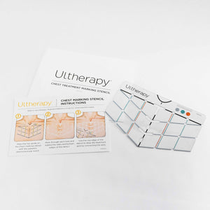 Ulthera Ultherapy Chest Treatment Marking Stencil with Instruction Sheet - 1004152A
