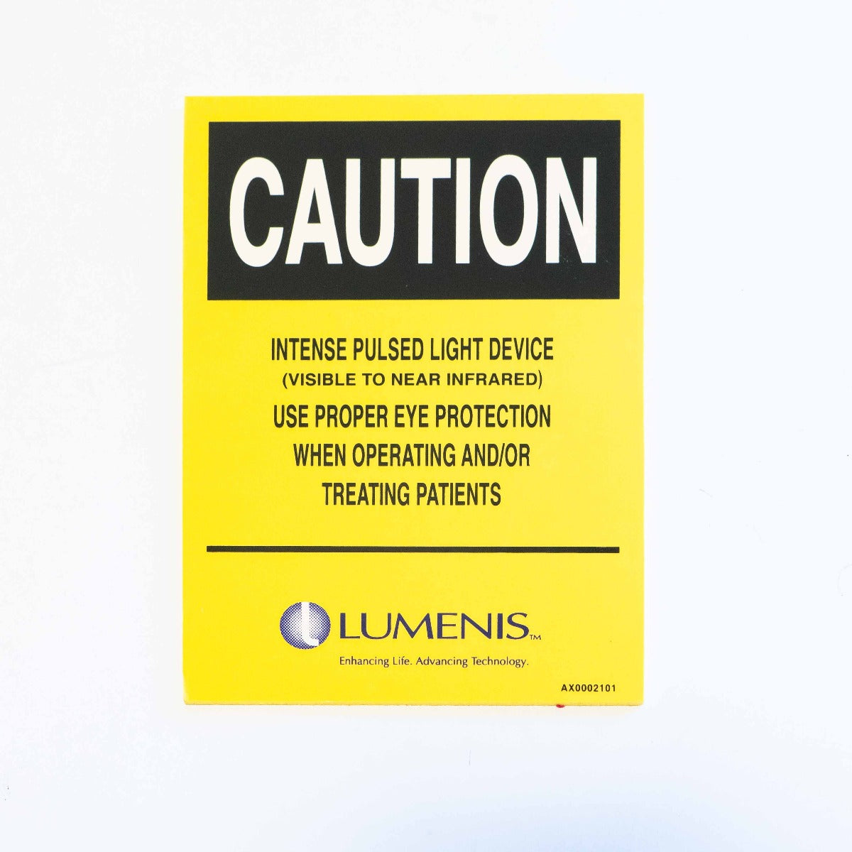 Lumenis IPL CAUTION Safety Sign - Intense Pulsed Light Device - AX0002101