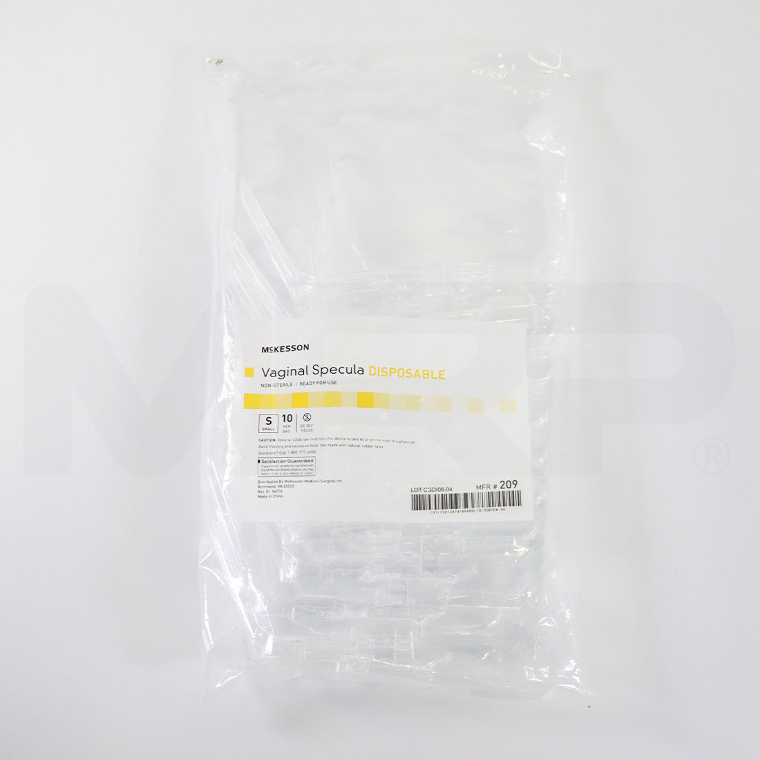Mckesson Vaginal Specula Disposable Non- Sterile 10 - Pack