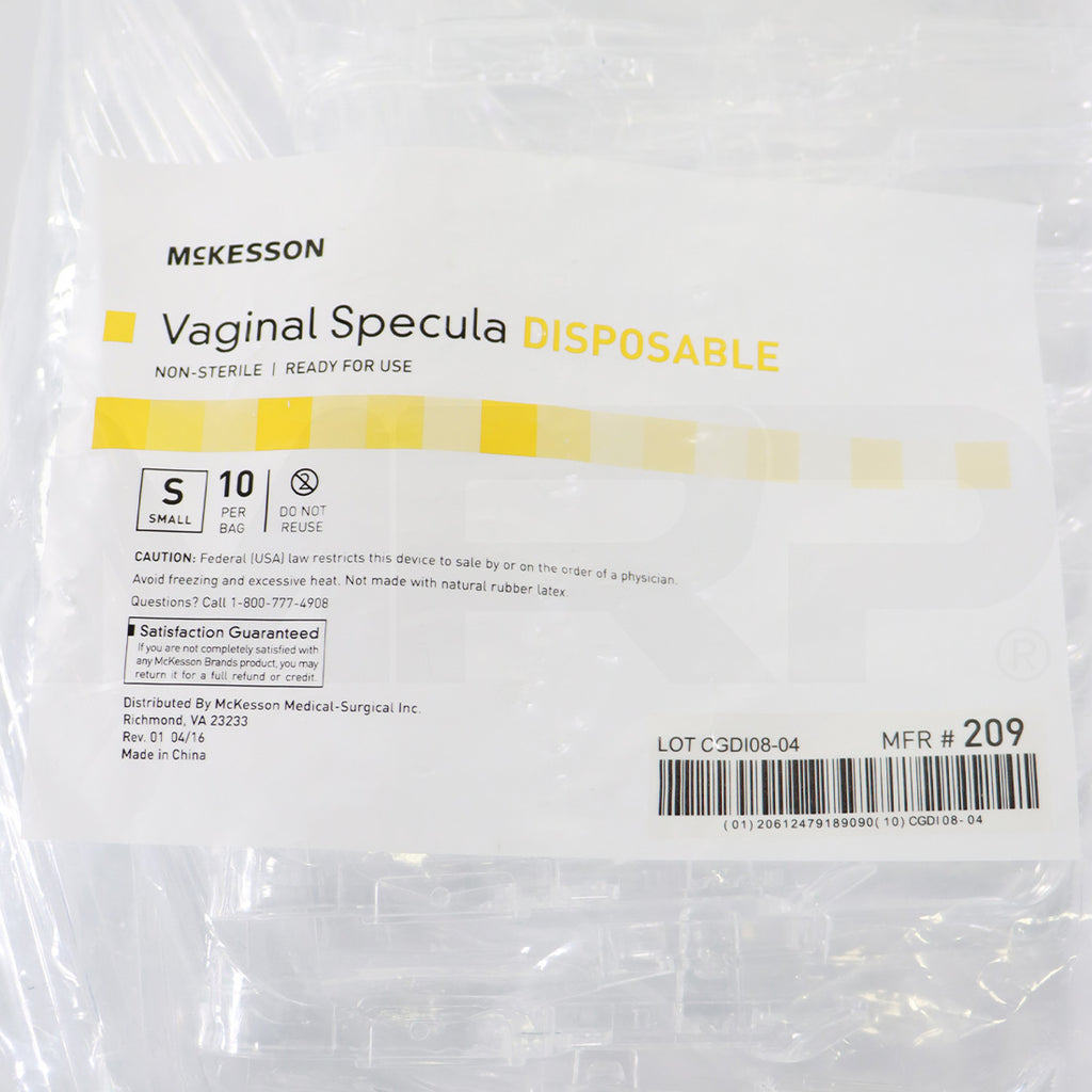 Mckesson Vaginal Specula Disposable Non- Sterile 10 - Pack