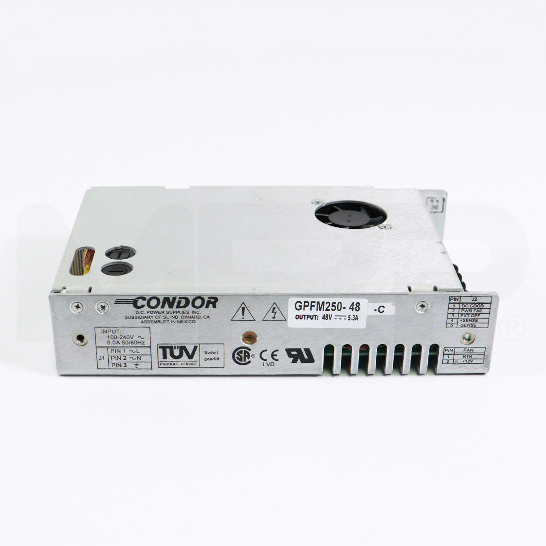 Condor GPFM250-48 48VDC 5.3A Power Supply with Fan 100-240V Input - Parts As-Is