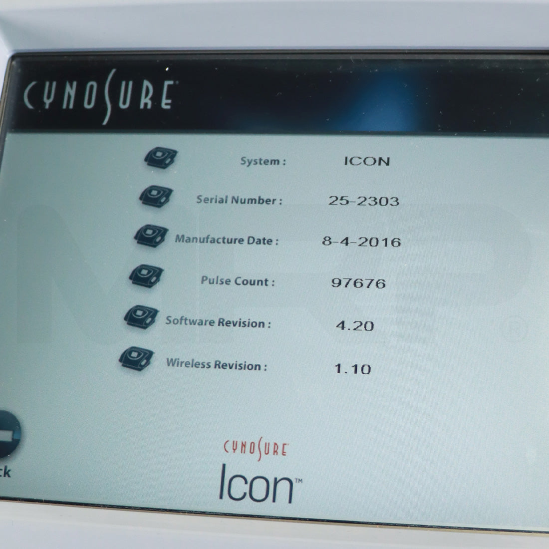 2016 Cynosure Icon IPL Laser System 2520-0003