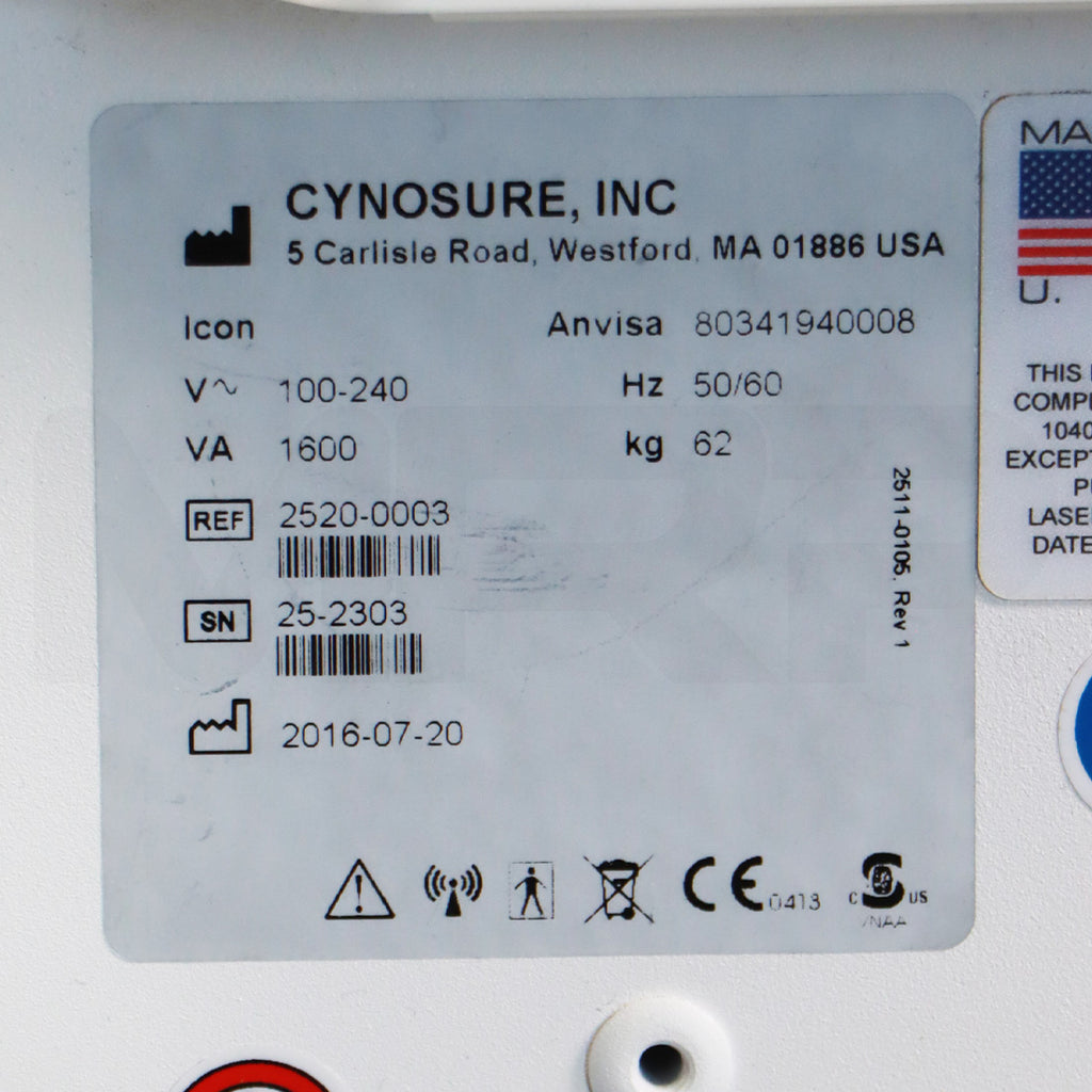 2016 Cynosure Icon IPL Laser System 2520-0003