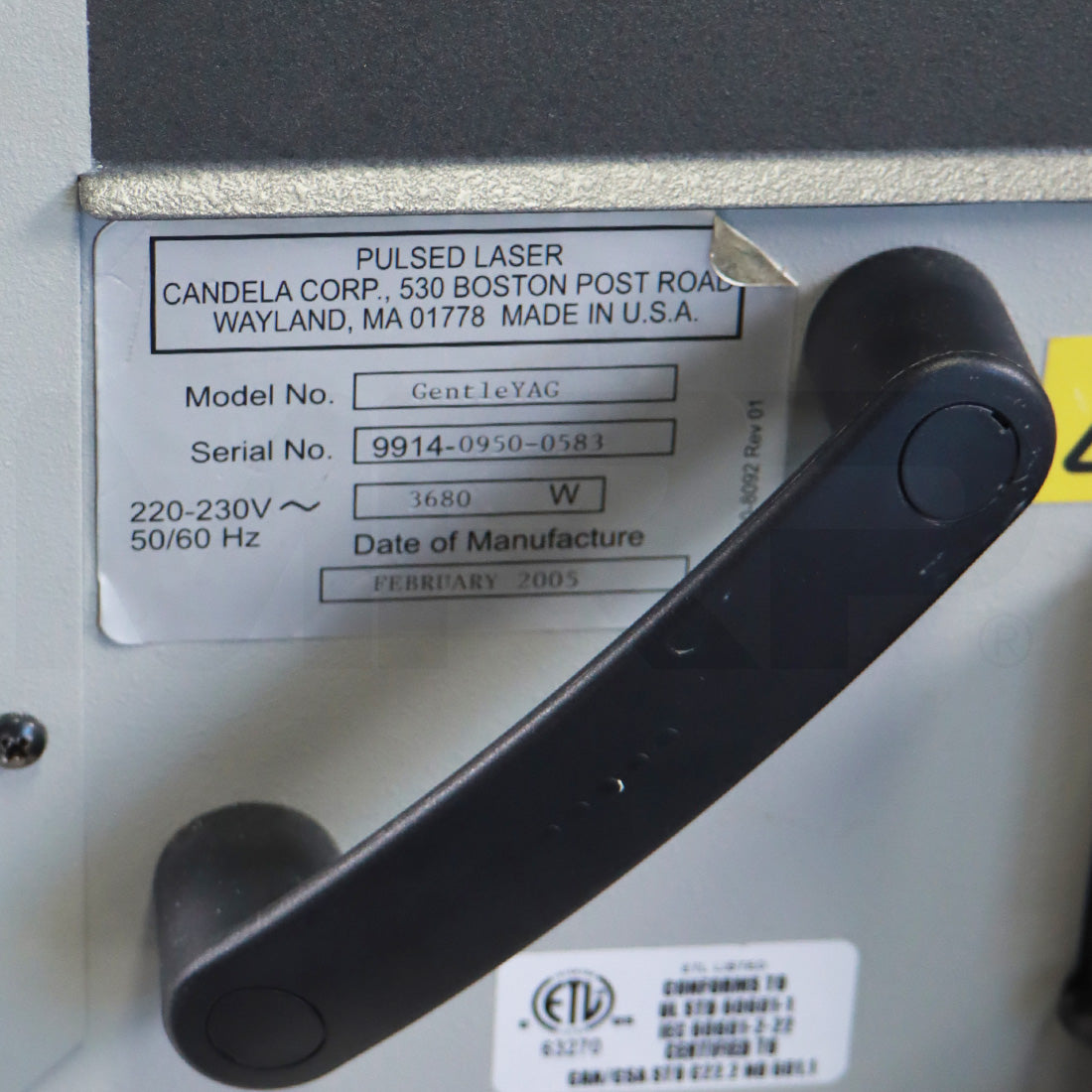 2005 Candela GentleYag Nd: YAG Laser Workstation Hair Removal Vascular Lesions