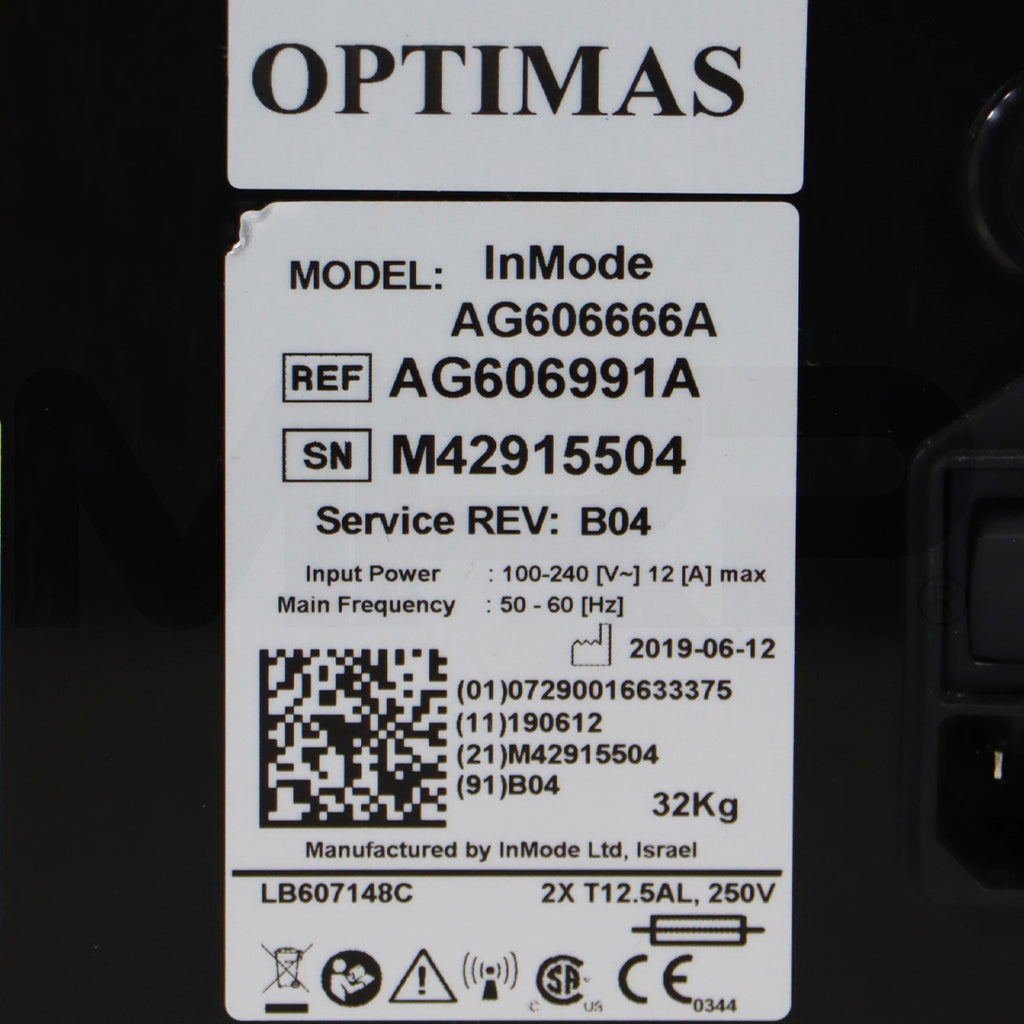 2019 InMode Optimas System Device Morpheus 8 AG606991A