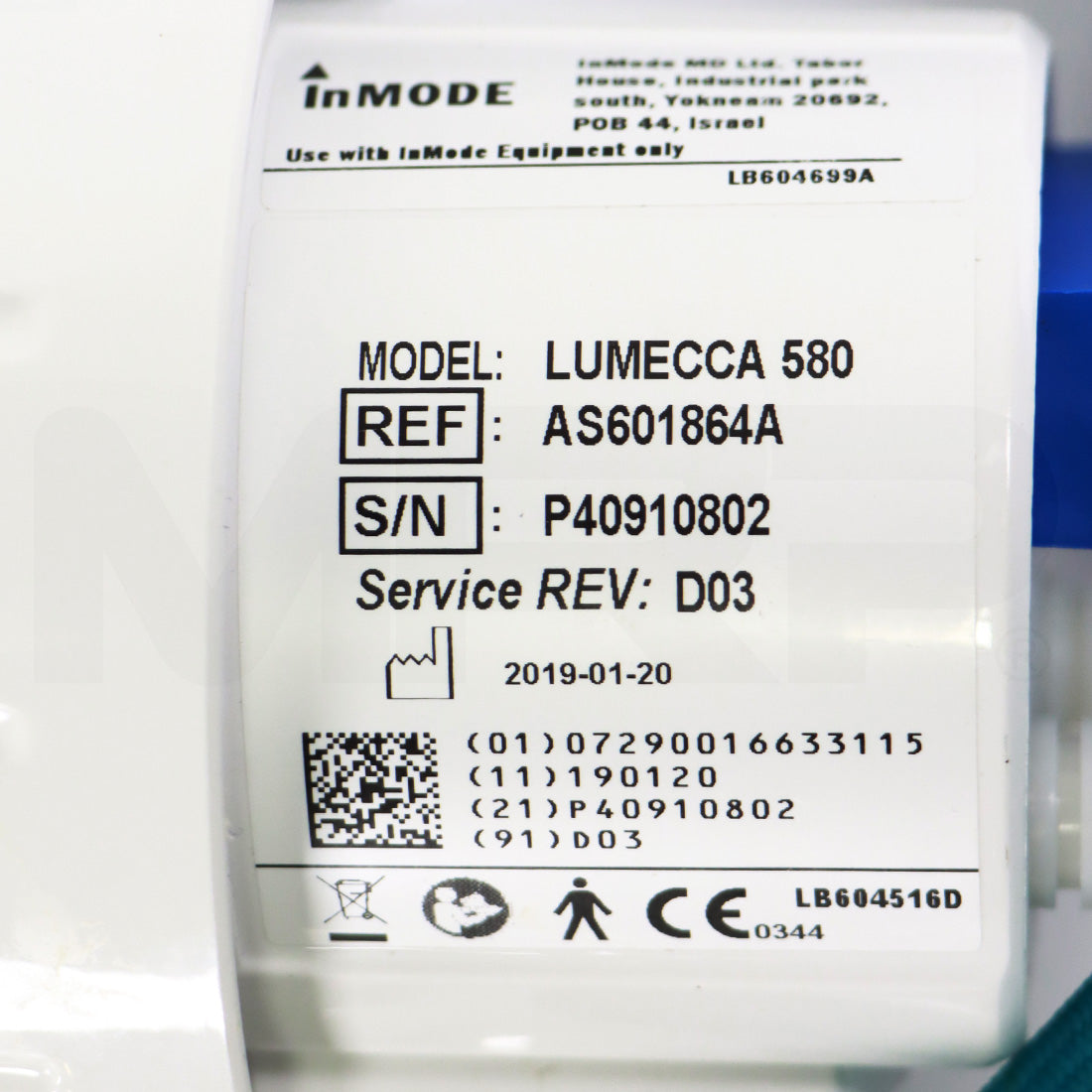 2019 InMode Optimas Lumecca SR580 Handpiece