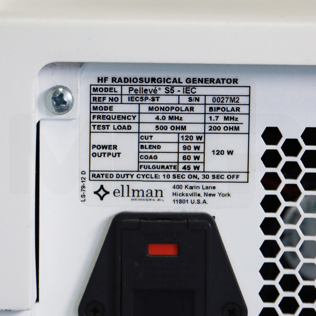 Ellman Pellevé S5 IEC RF HF Skin Rejuvenation Radiosurgical Generator Surgical