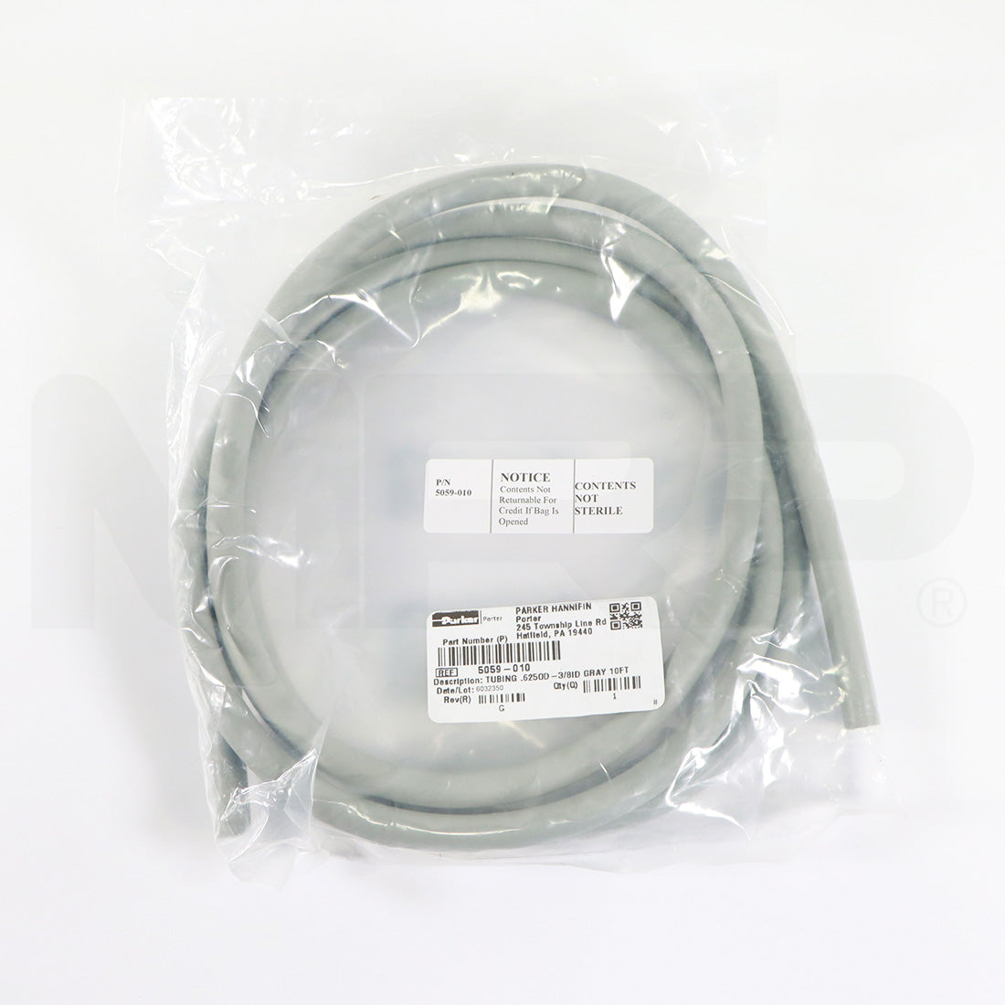 Parker Hannifin Gray Hose Tubing .625OD 10FT