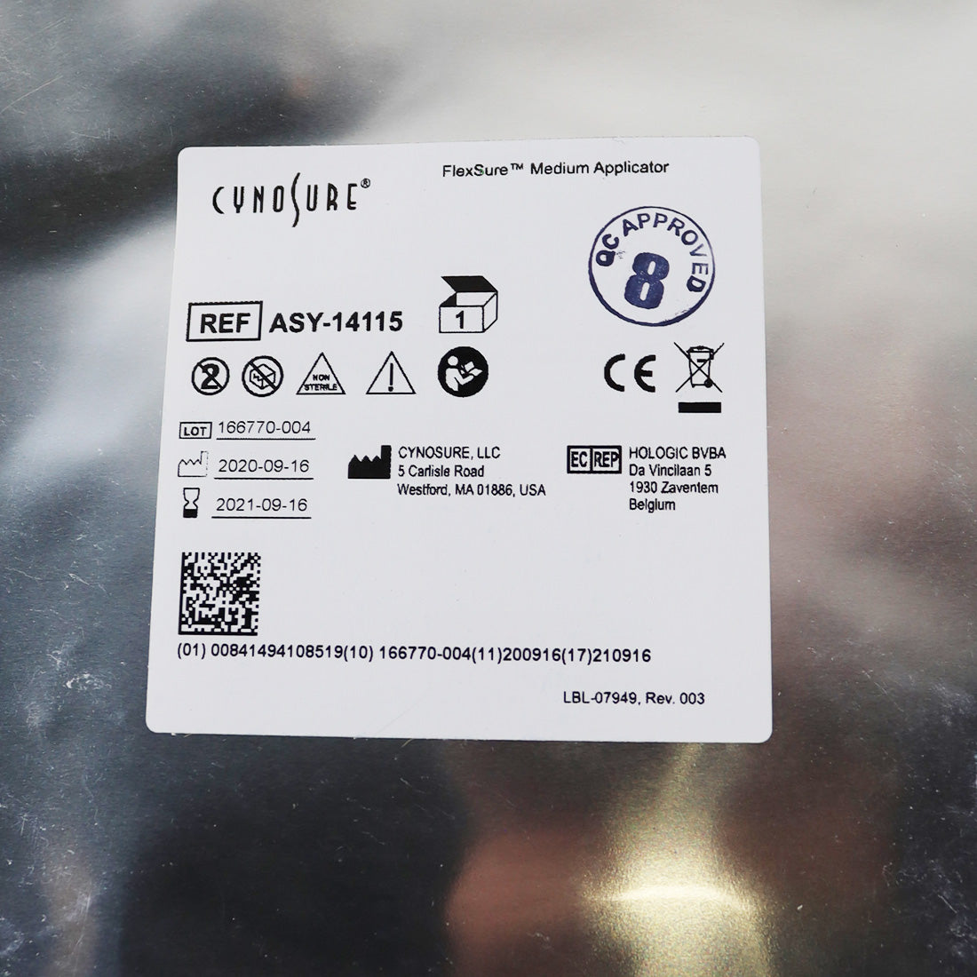 Cynosure FlexSure RF Medium Applicator ASY-14115 EXP 09/2021