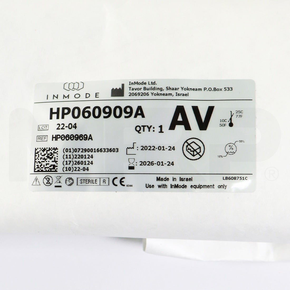 InMode AccuTite Dual Sensor Applicator Handpiece HP060909A, EXP 01/2026