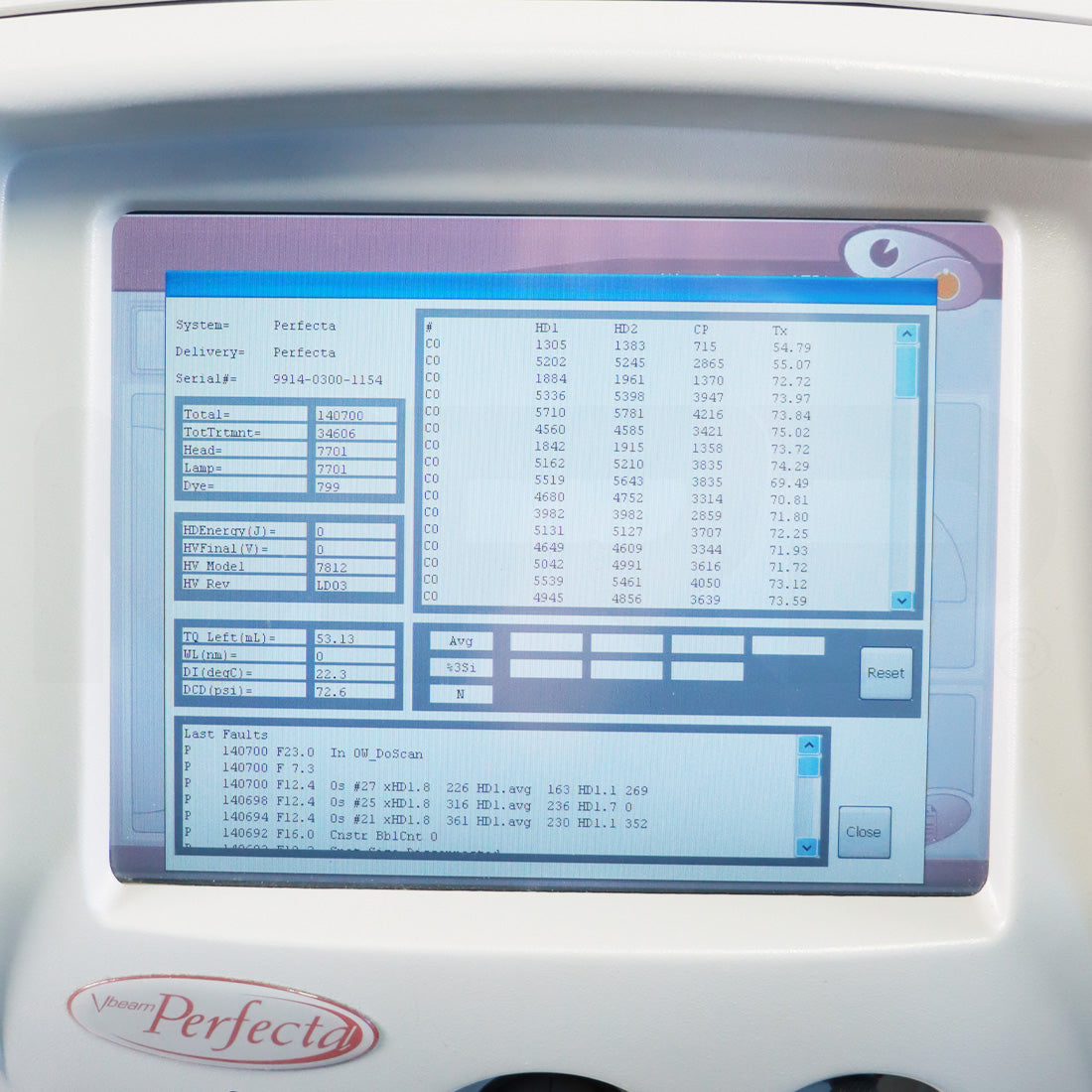 2014 Candela VBeam Perfecta Pulsed Vascular Acne Vein Laser Device