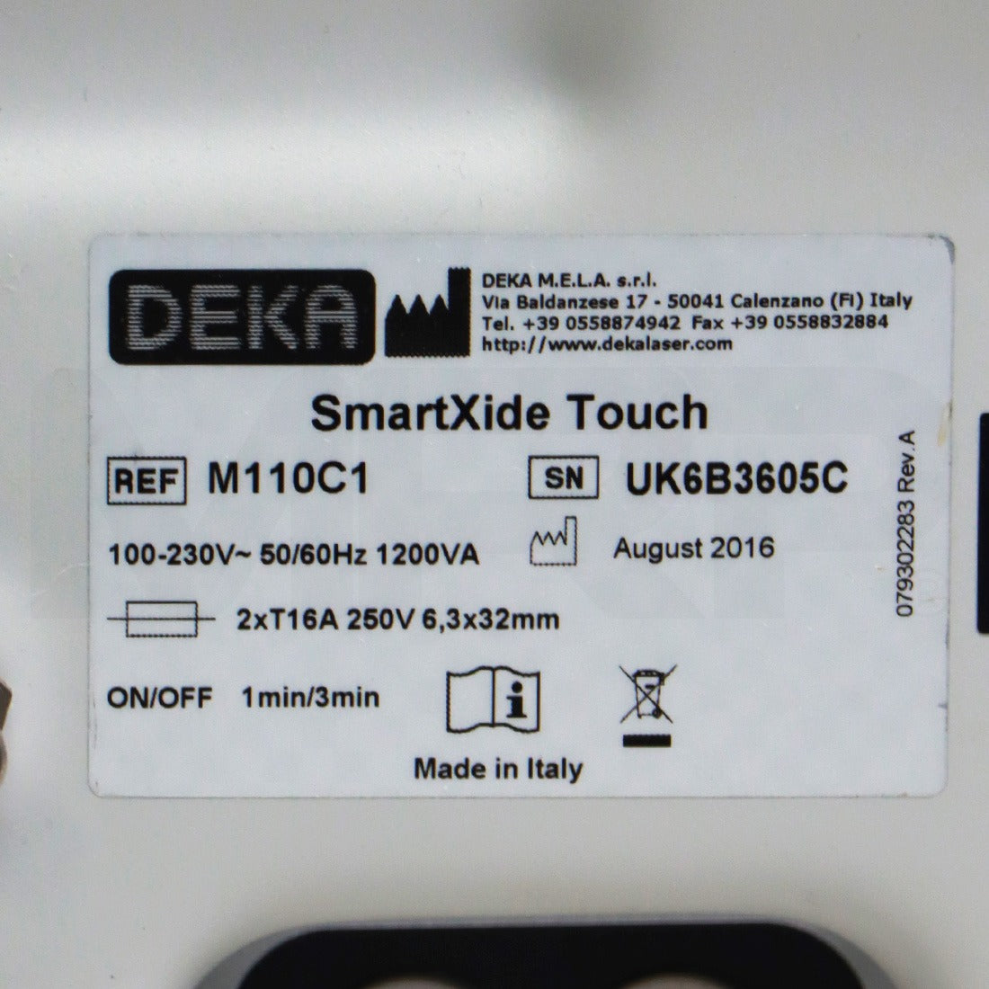 2016 DEKA SmartXide Touch Fractional CO2 Laser System