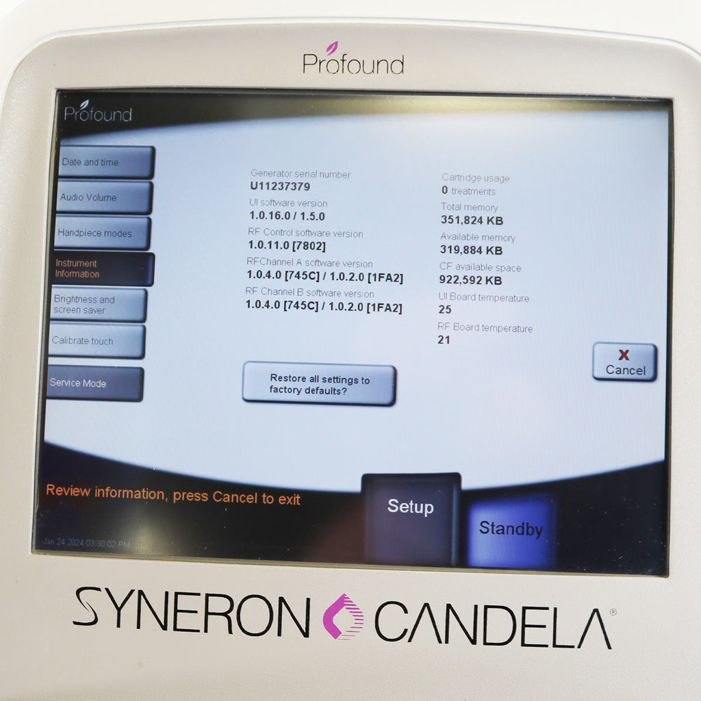 2011 Syneron Candela Profound Microneedling RF Skin Tightening System