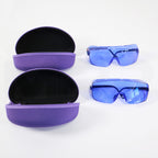 Kentek PPE Safety Eyewear Glasses Universal Fit Adjustable Blue Lens