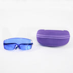 Kentek PPE Safety Eyewear Glasses Universal Fit Adjustable Blue Lens