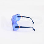 Kentek PPE Safety Eyewear Glasses Universal Fit Adjustable Blue Lens
