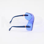Kentek PPE Safety Eyewear Glasses Universal Fit Adjustable Blue Lens