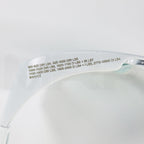 Innovative Optics PPE Safety Glasses White Frame Light Blue Lens 1400-2400 OD4