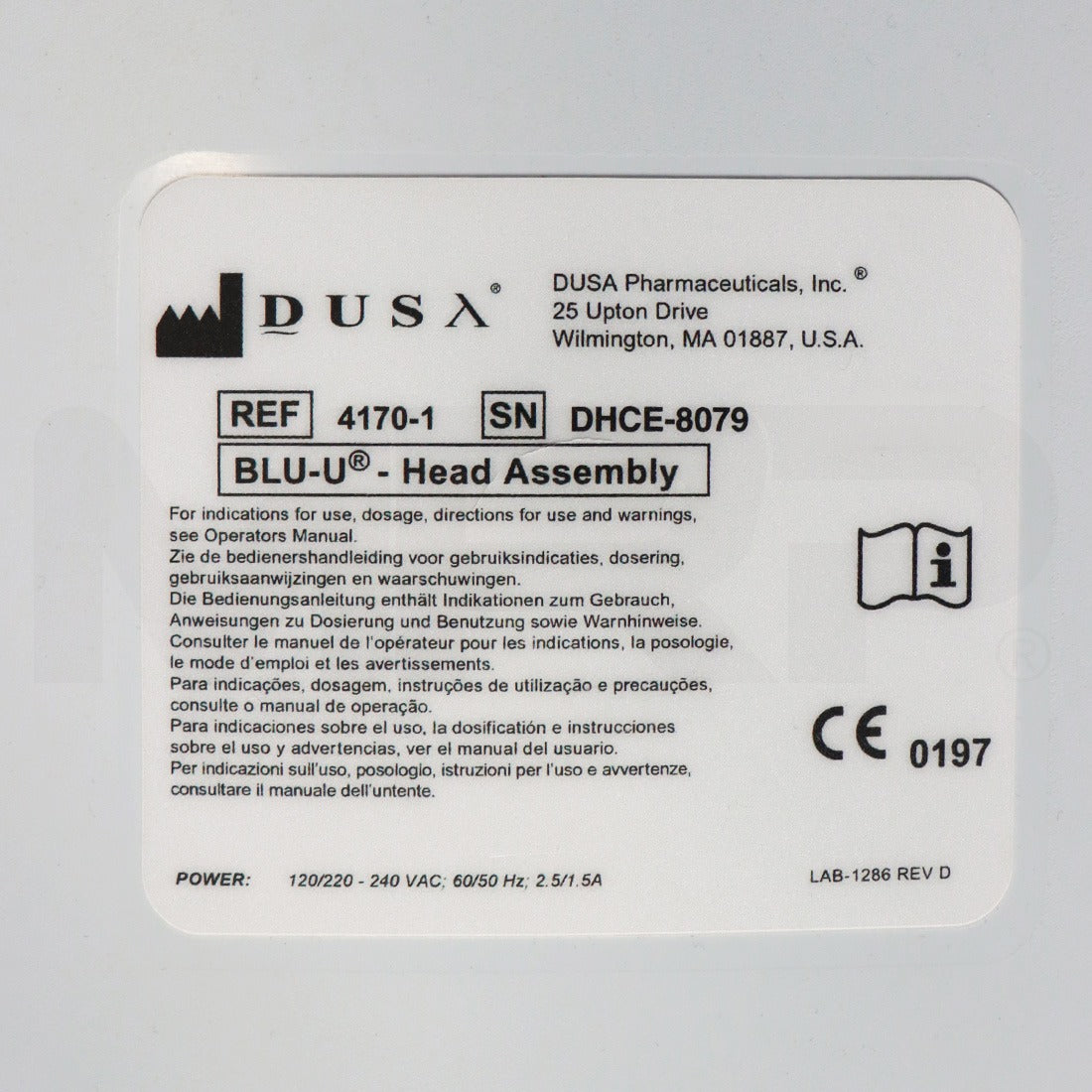 Dusa Pharmaceuticals Blu-U Light Photodynamic Therapy System