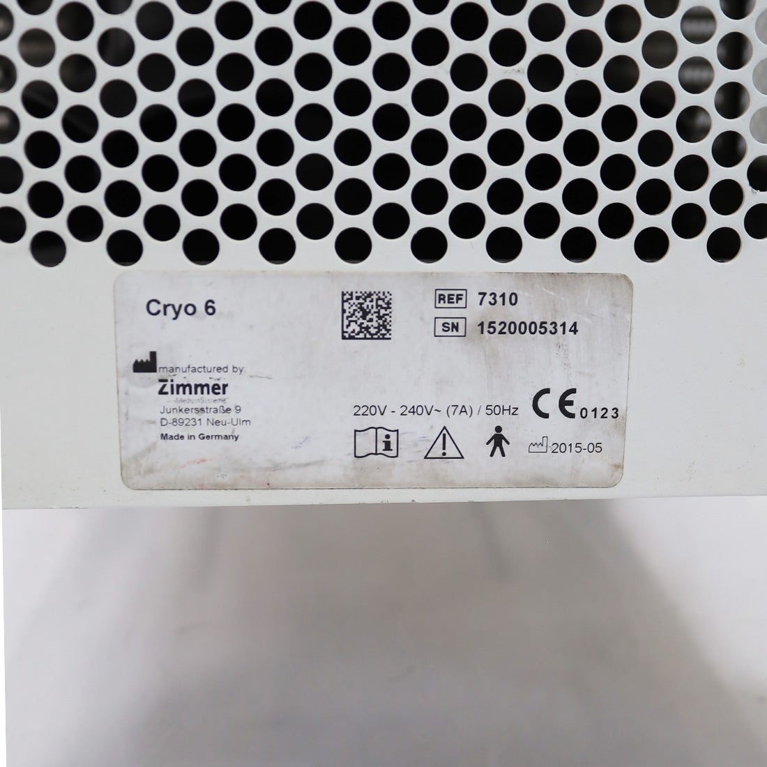2015 Zimmer Cryo 6 Chiller Cold Air Therapy Spot Cooling Treatment Cryotherapy