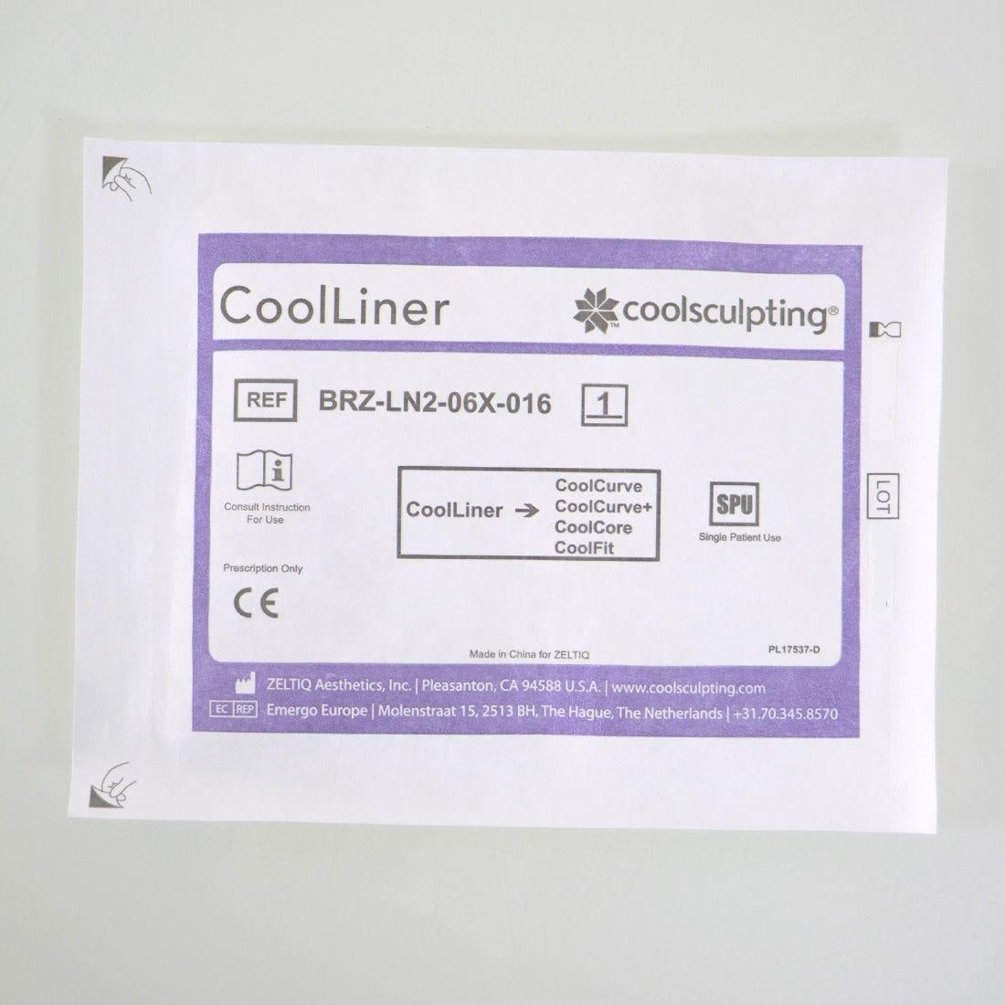 Zeltiq CoolSculpting CoolLiner BRZ-LN2-06X-016 eZ x16pcs EXP 07/2017