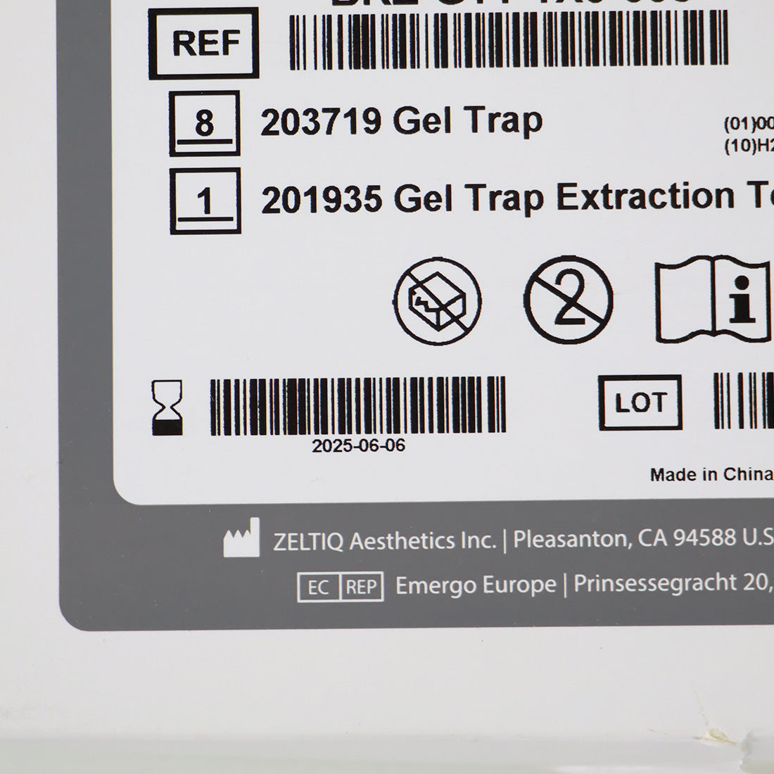 ZELTIQ CoolSculpting CoolAdvantage Gel Trap BRZ-GT1-1X0-008 x6 Pcs EXP 06-2025