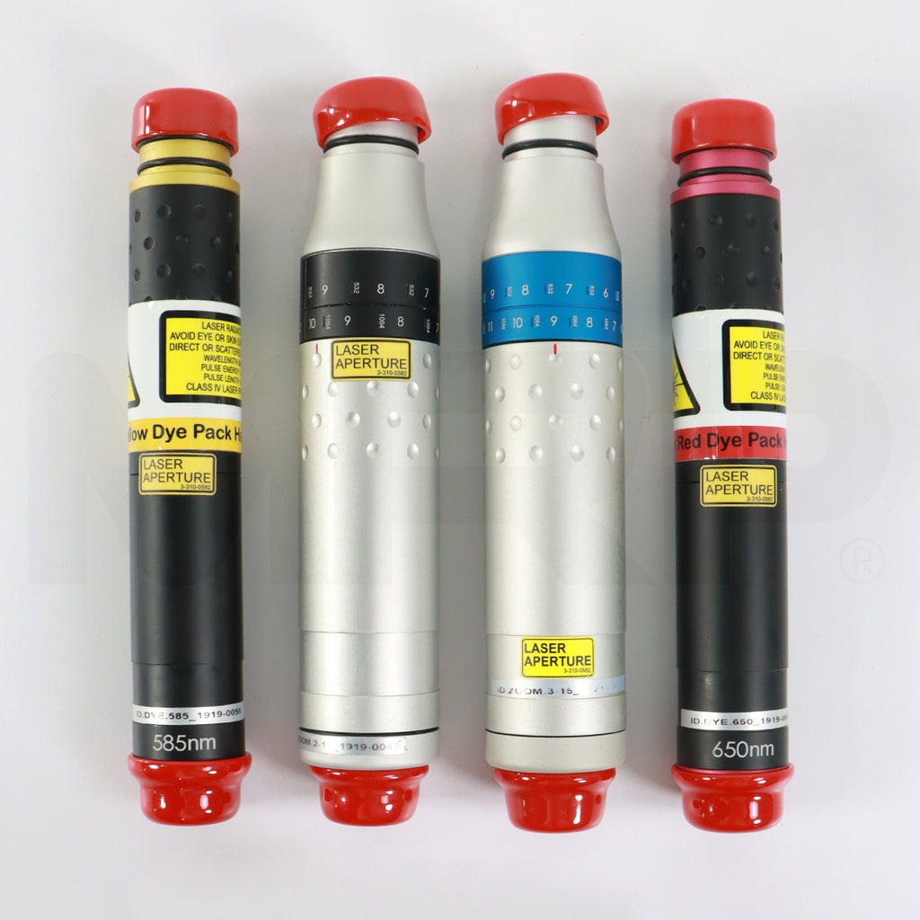 Lumenis PiQo4 Pico 4 Red 650nm Yellow 585nm Fractional Dye Laser Handpiece Set