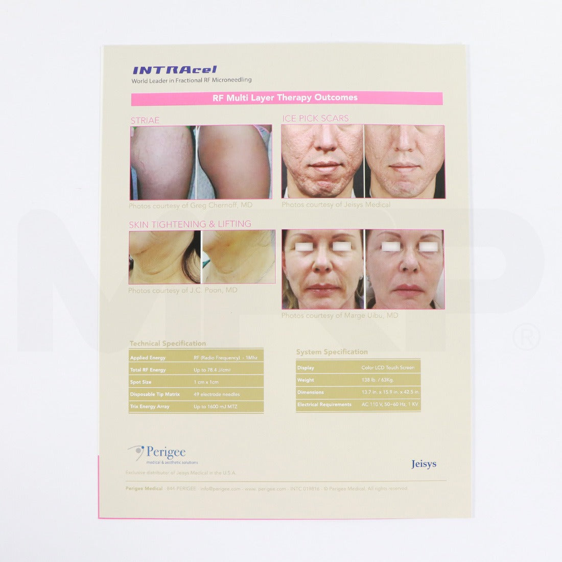 Jeisys Intracel Fractional RF Microneedling Brochure 37x Pack