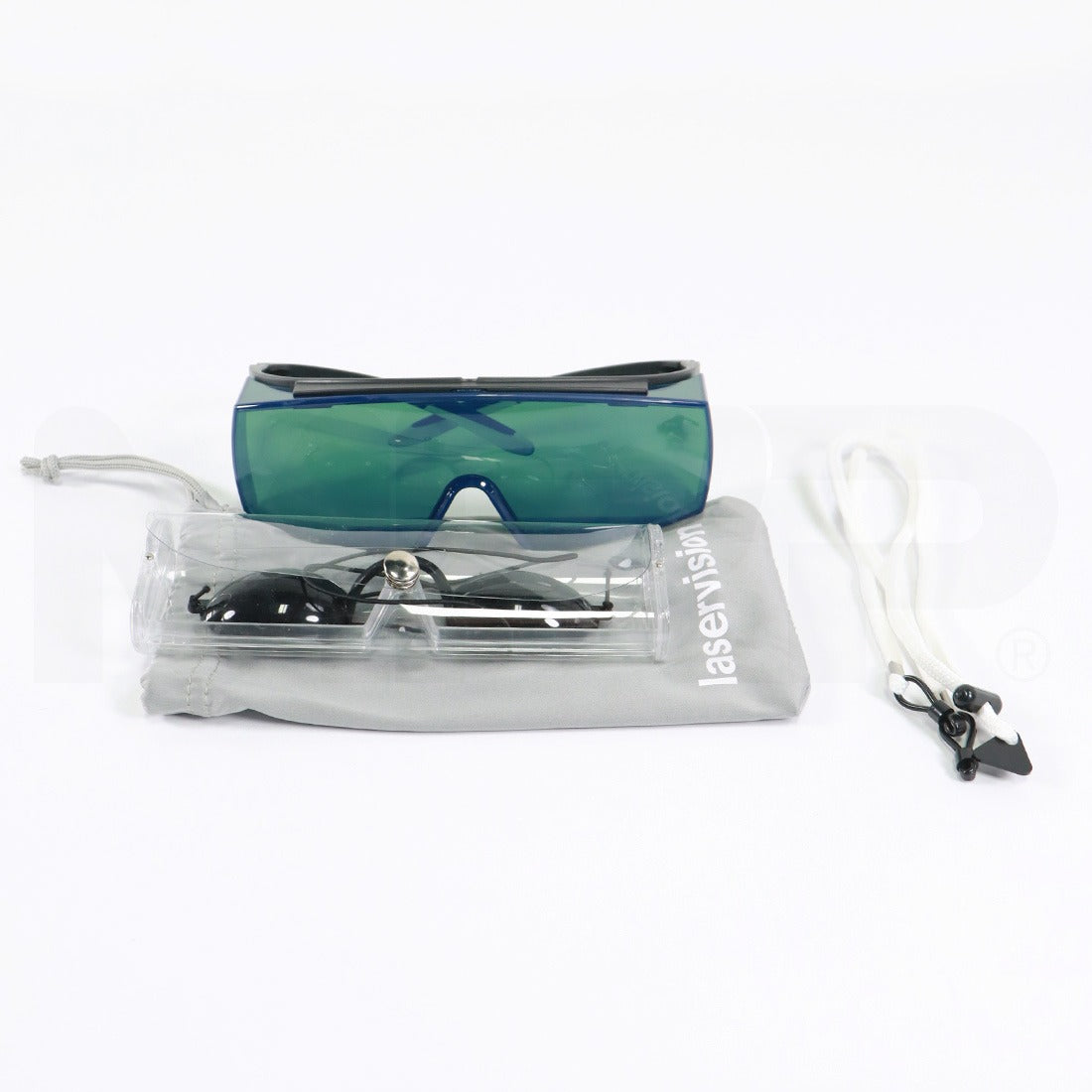 LaserVision Blue IPL Laser Safety Eye Protection And Black Patient Goggles