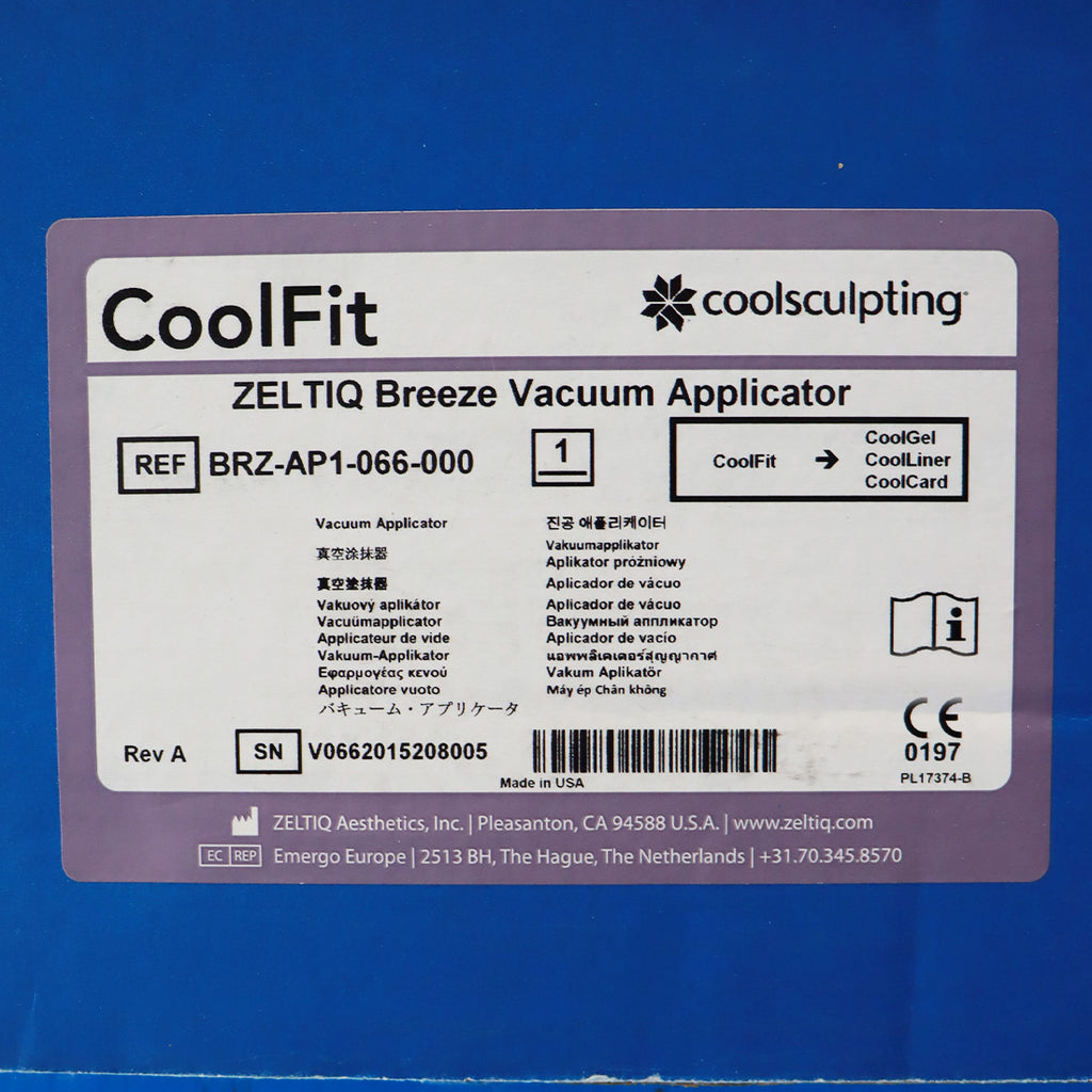 Zeltiq CoolFit Breeze Vacuum Applicator Handpiece BRZ-AP1-066-000