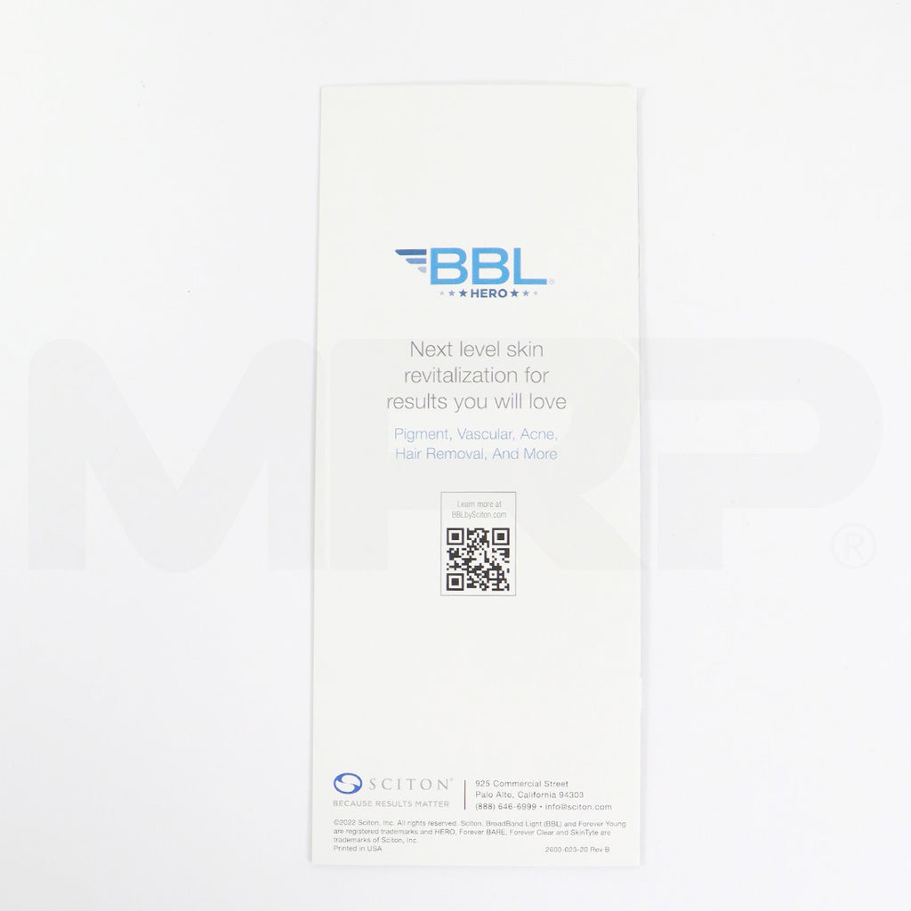Sciton BBL Hero Beautiful Skin Head To Toe Marketing Brochure, 11-Pack