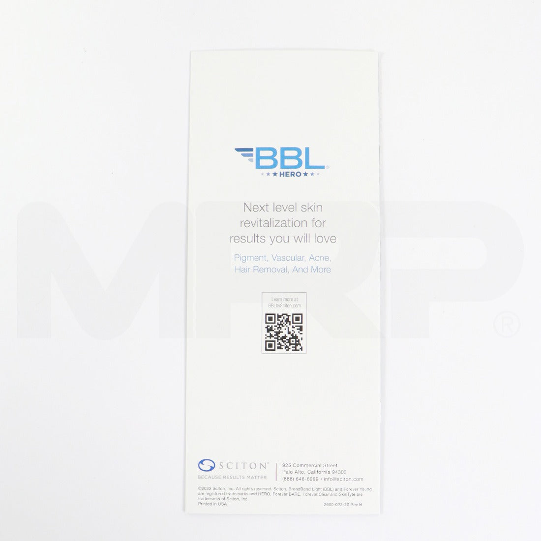 Sciton BBL Hero Beautiful Skin Head To Toe Marketing Brochure, 11-Pack