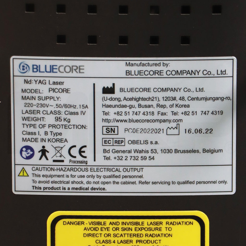 2022 Bluecore Picore Picosecond Nd:YAG Laser System