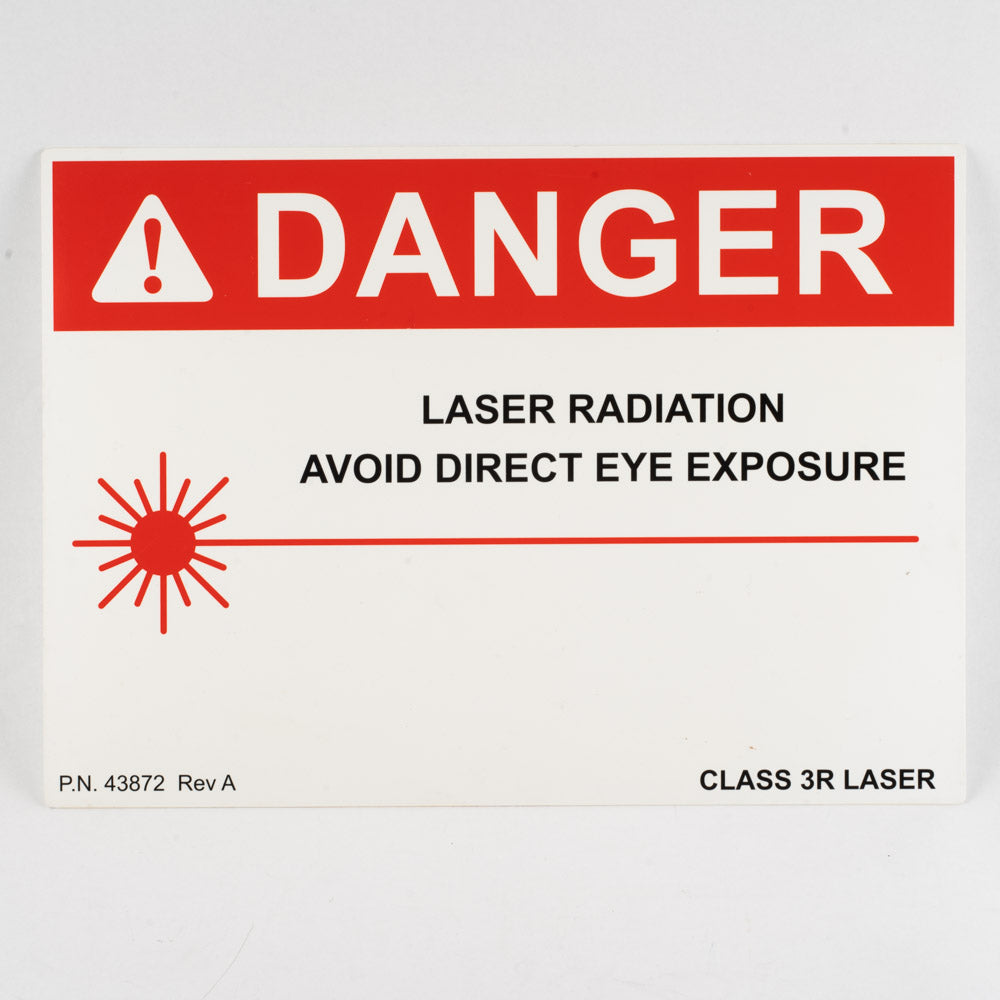 DANGER Laser Radiation - Acrylic 10x14" Class 3R Laser Warning Sign
