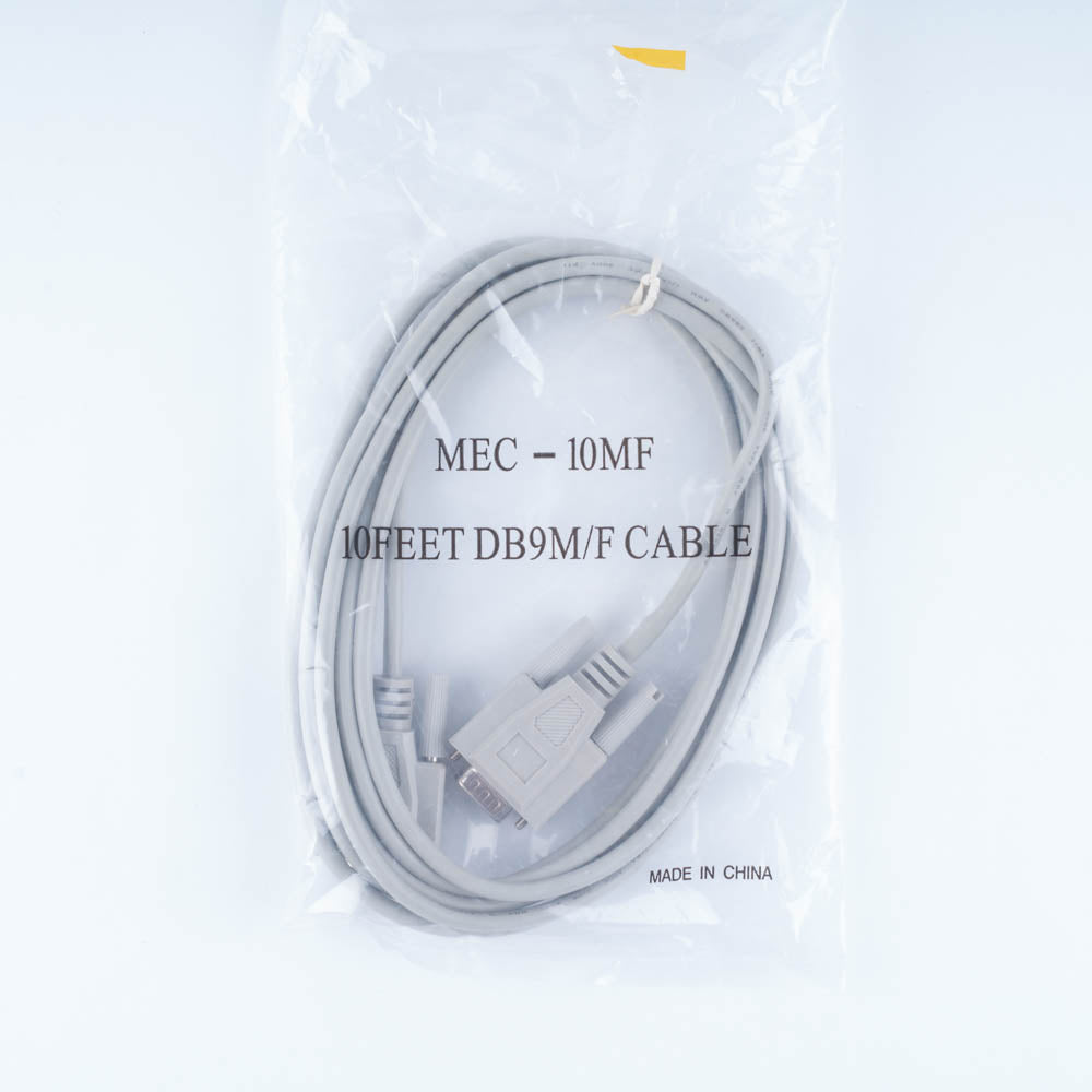 Chiller Data Cable DB9M/F MEC-10MF 10' 9-Pin Male to Female Connector NEW