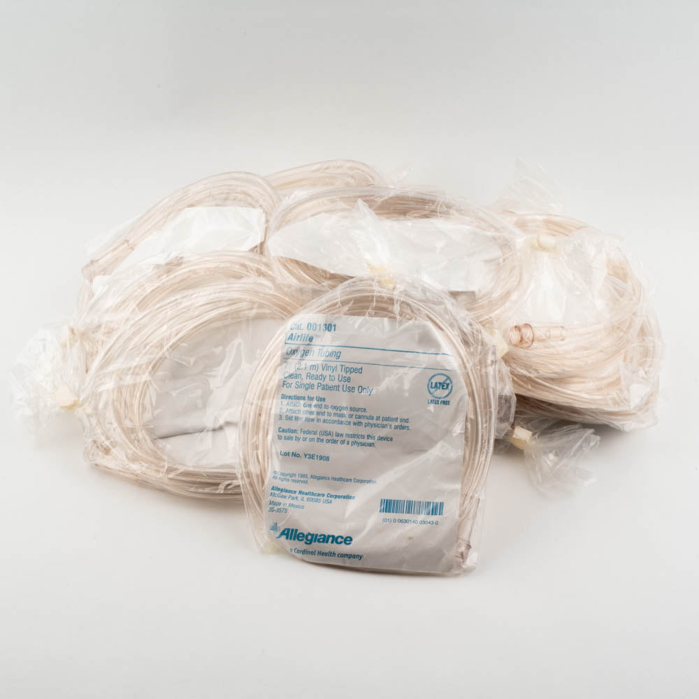 Allegiance Oxygen Tubing 7' (2.1) Vinyl Tipped Spirometry Tube - 001301 (15 Pcs)