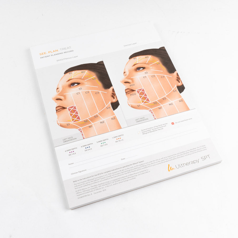 Ultherapy Patient Planning Record - Treatment Preparation & Planning Tear Sheet