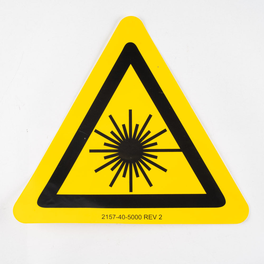 Misc Laser Caution / Warning Sign LARGE 10" inch Triangle Sticker