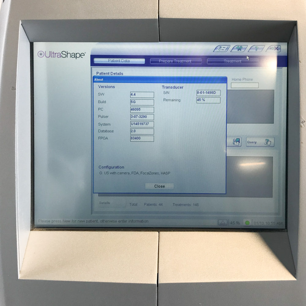 Syneron Candela UltraShape Ultrasound Body Contouring Laser PARTS CLEARANCE
