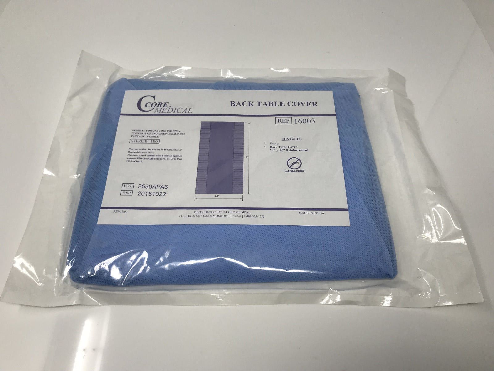 Ccore Medical Back Table Cover Lot of 34 Wrap Drape 24" x 90" Sterile Single Use
